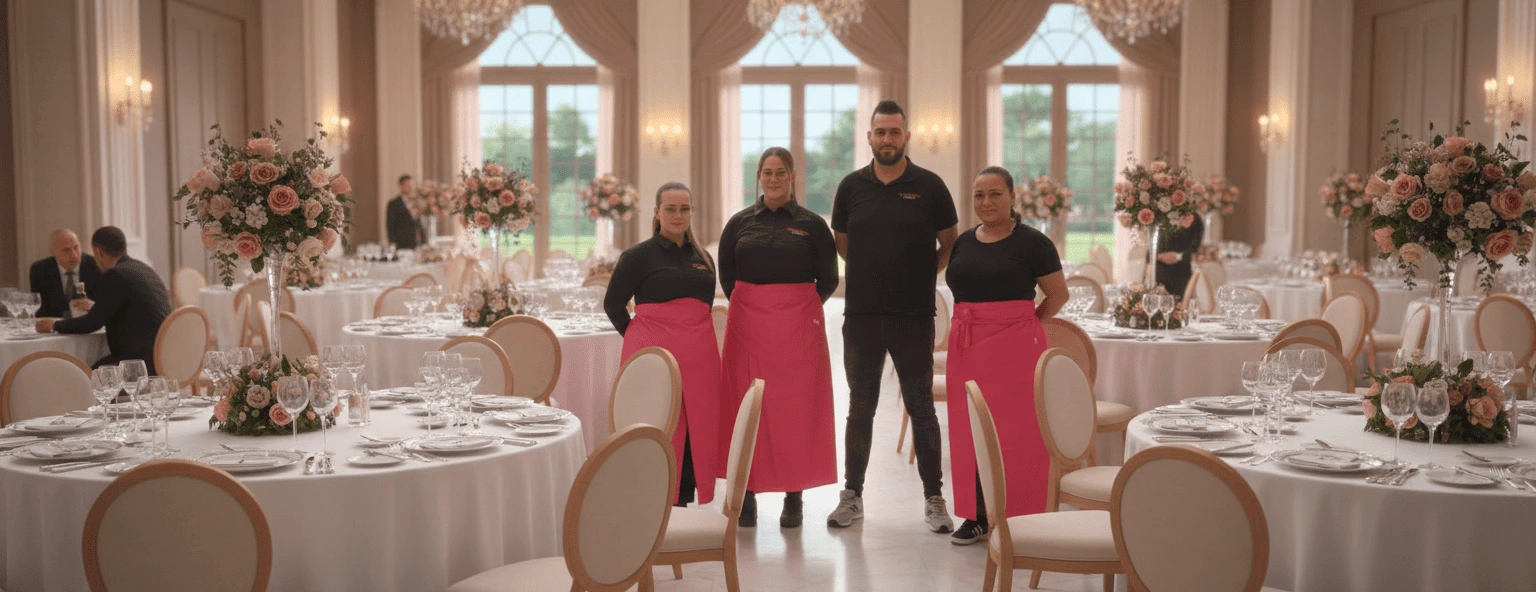 camareras de shake music en el banquete